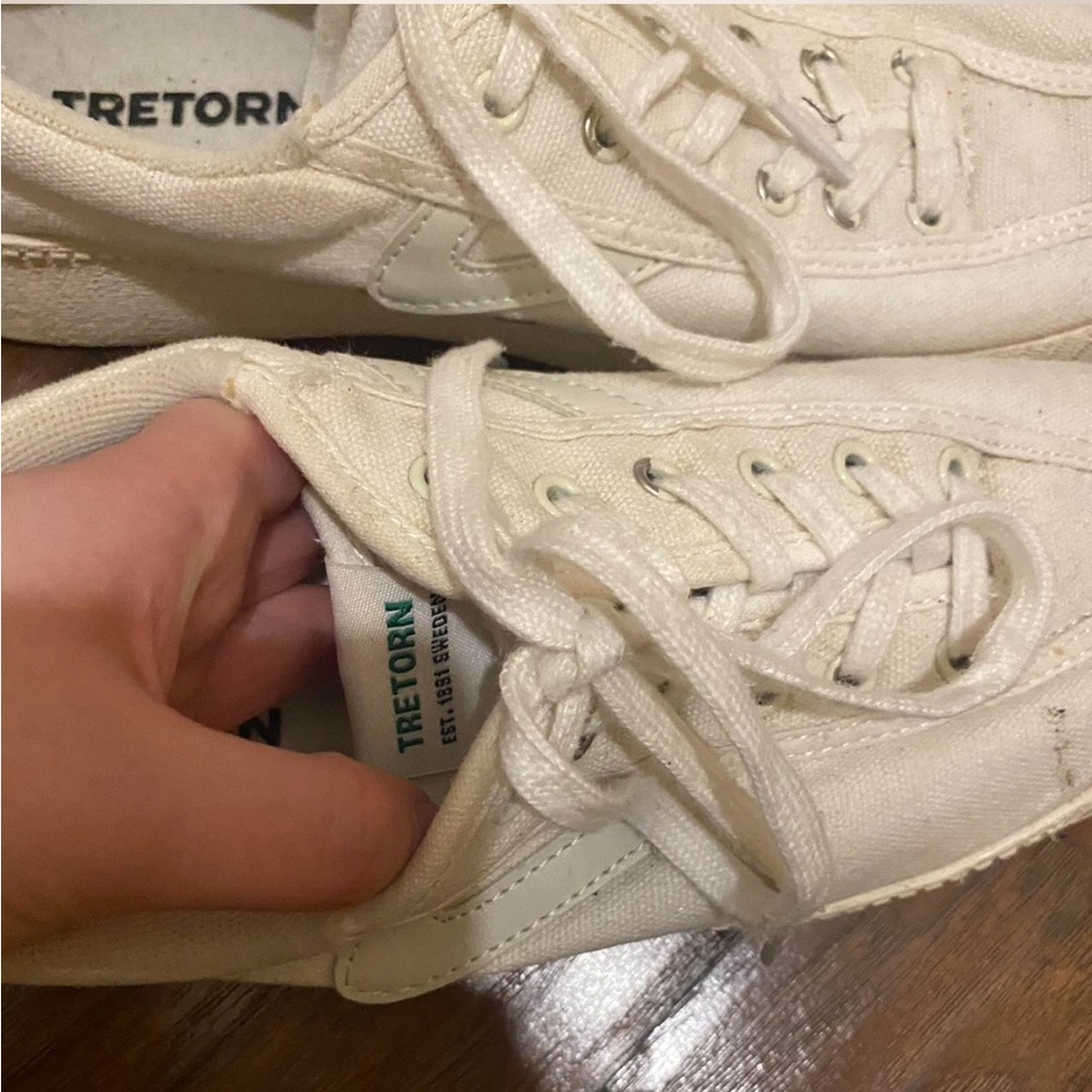 Tretorn white sneakers